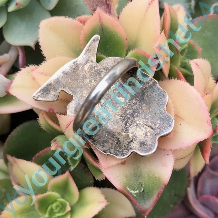 Peyote Bird Ring in Sterling Silver Inlay Zuni Sz 5.75 Yourgreatfinds