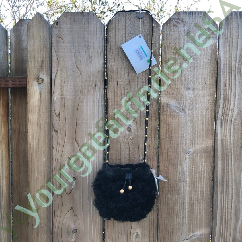 Philosophy by Lorenzo Serafini Curly Wool Crossbody Bag Black New With Tags Yourgreatfinds