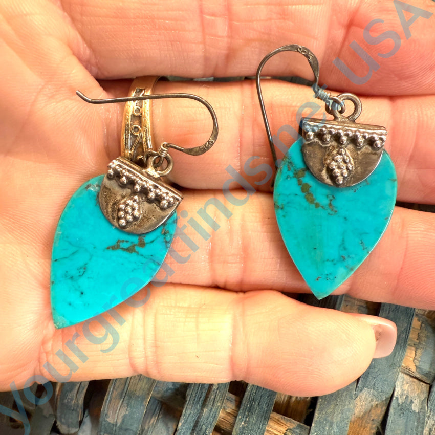 Pierced Earrings Sterling Silver & Turquoise earrings