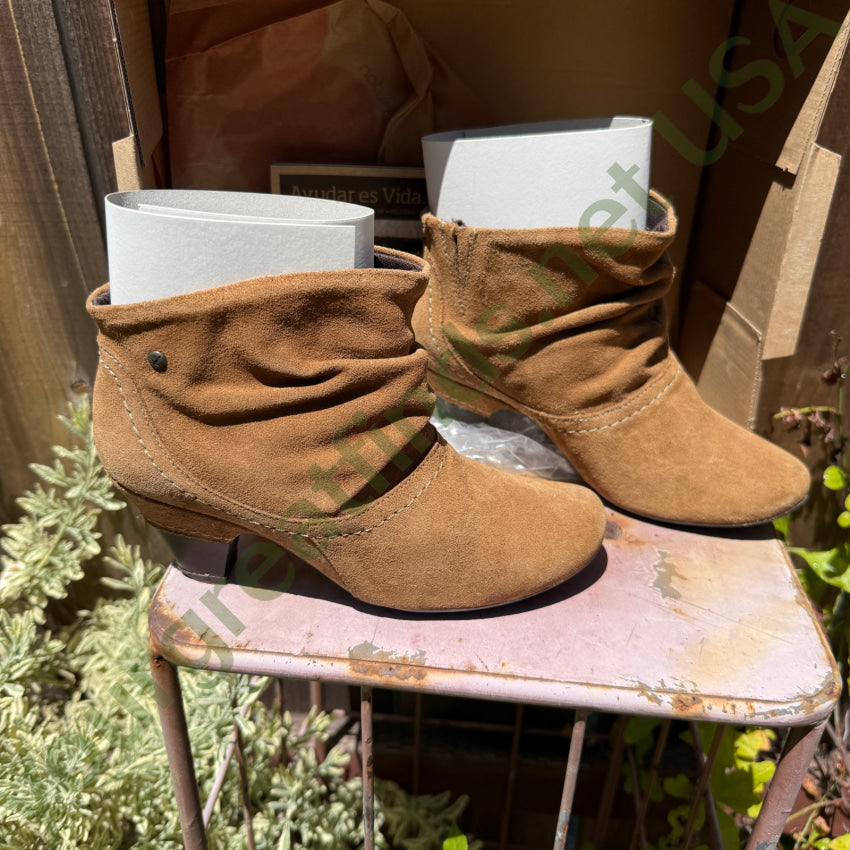 Pikolinos Caramel Beige Suede Booties in Box Spain Size 36 2016 boots