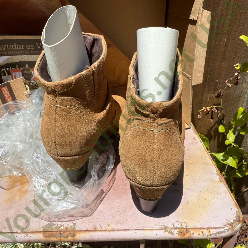 Pikolinos Caramel Beige Suede Booties in Box Spain Size 36 2016 boots