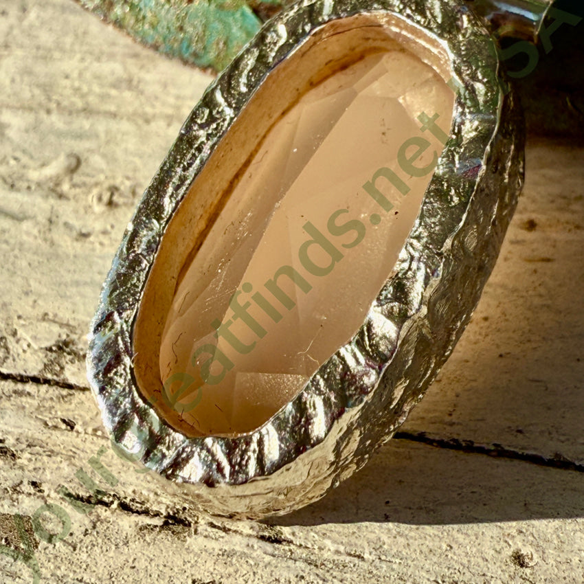 Pink Chalcedony Sterling Silver Pendant cameo brooch pendant