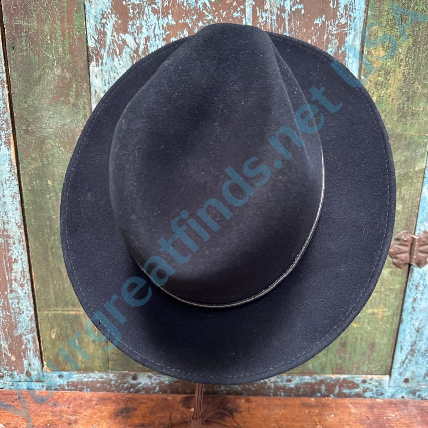 Pre-Owned Black Wool Fedora Hat Bailey Hats M