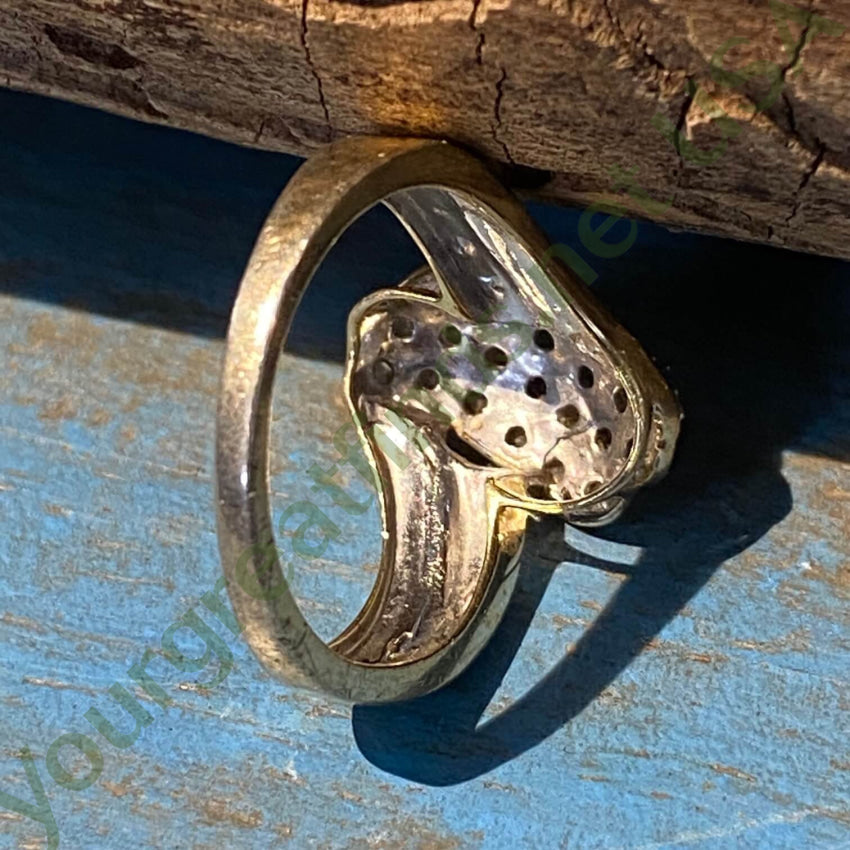 Pre-Owned Gold Vermeil Over Sterling Silver Diamond Ring 7