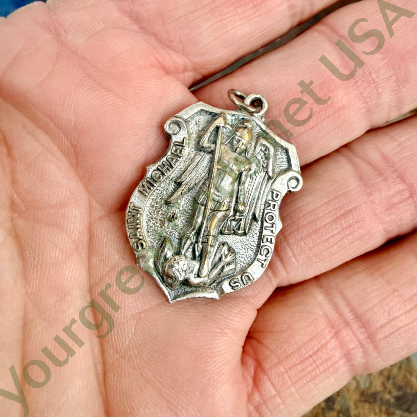 Pre-owned Sterling Silver Archangel St. Michael Pendant Protection pendant