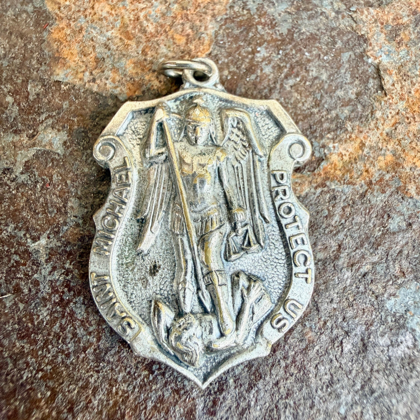 Pre-owned Sterling Silver Archangel St. Michael Pendant Protection pendant