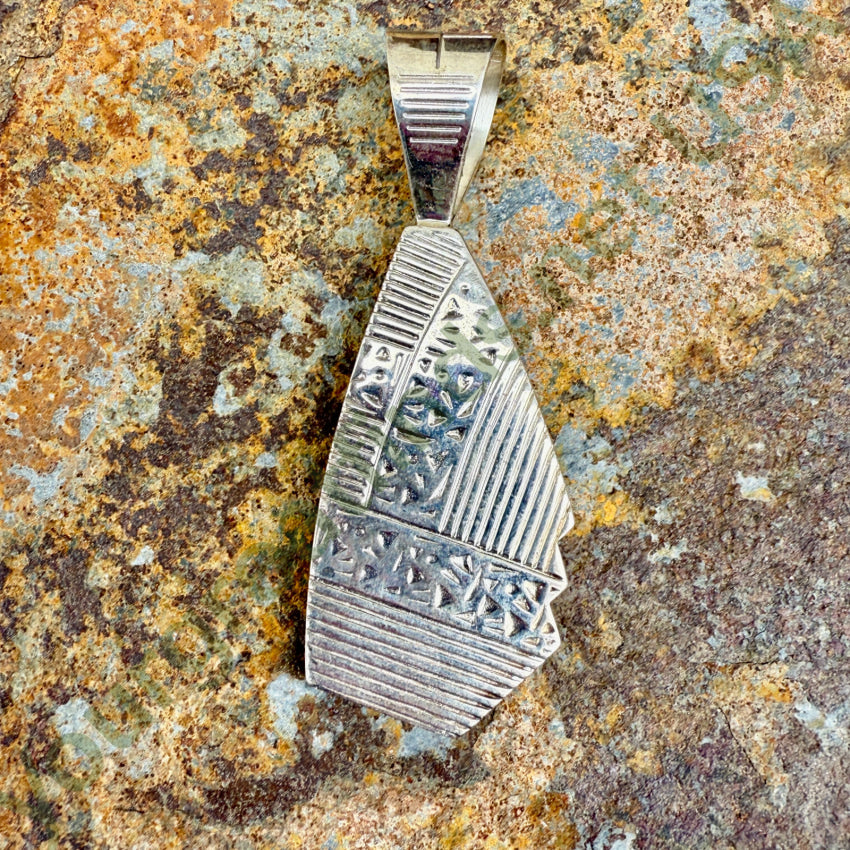 Pre-owned Sterling Silver Turquoise Onyx Jasper Pendant Jay King pendant