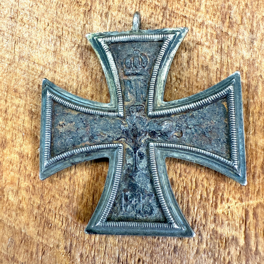 Prussia Iron Cross 1813 Sterlin Frame Germany Pendant