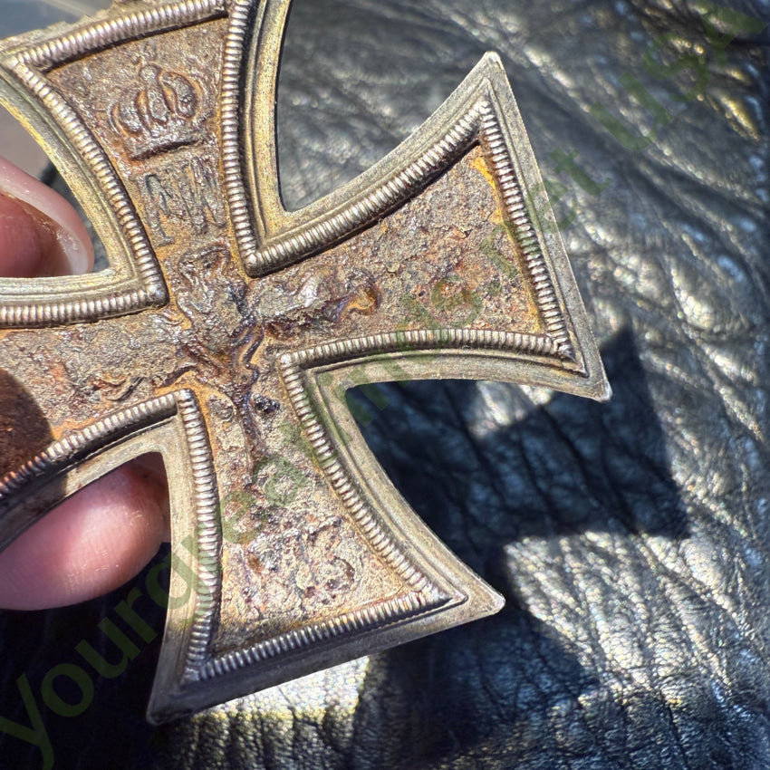 Prussia Iron Cross 1813 Sterlin Frame Germany Pendant