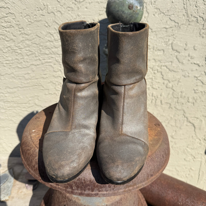 Rag & Bone Newbury Ankle Boots Booties Metallic Gray 37 boots