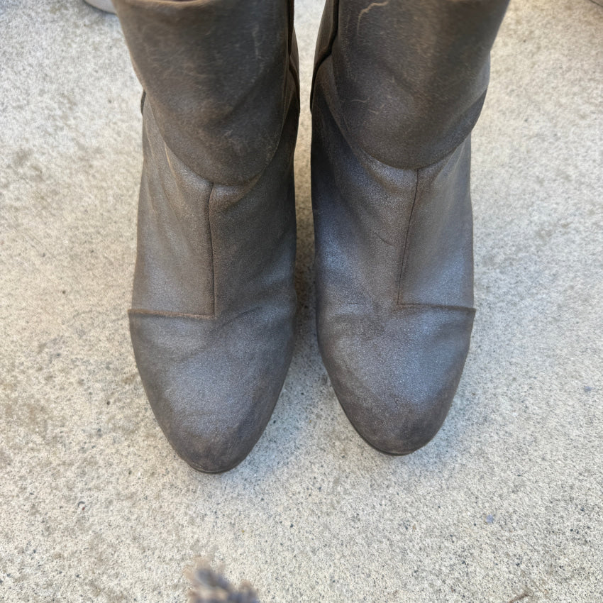 Rag & Bone Newbury Ankle Boots Booties Metallic Gray 37 boots