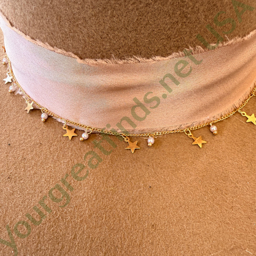 Rancher Hat Bar Tan Cowgirl Hat Adjustable Size cowgirl hat