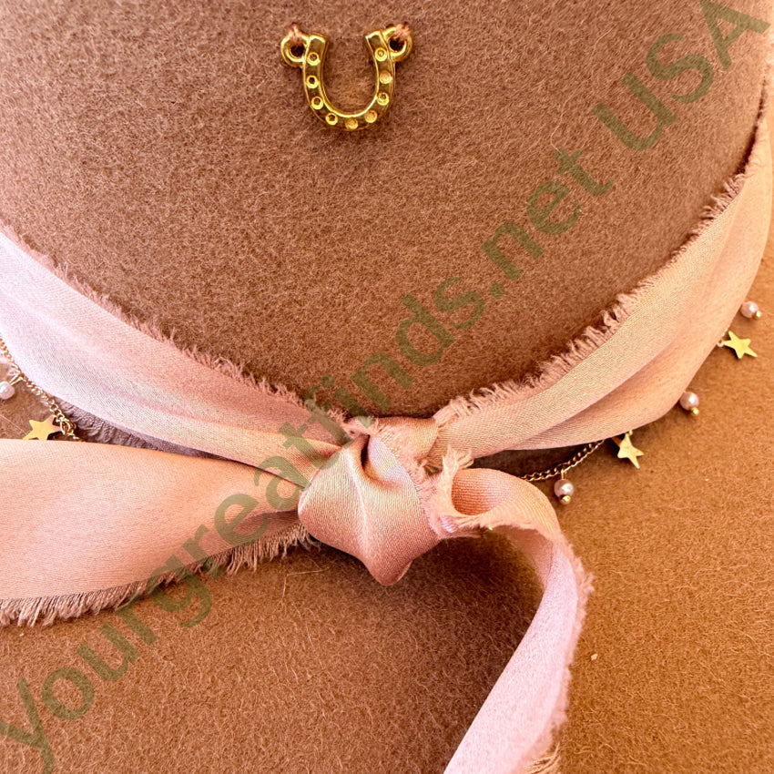 Rancher Hat Bar Tan Cowgirl Hat Adjustable Size cowgirl hat