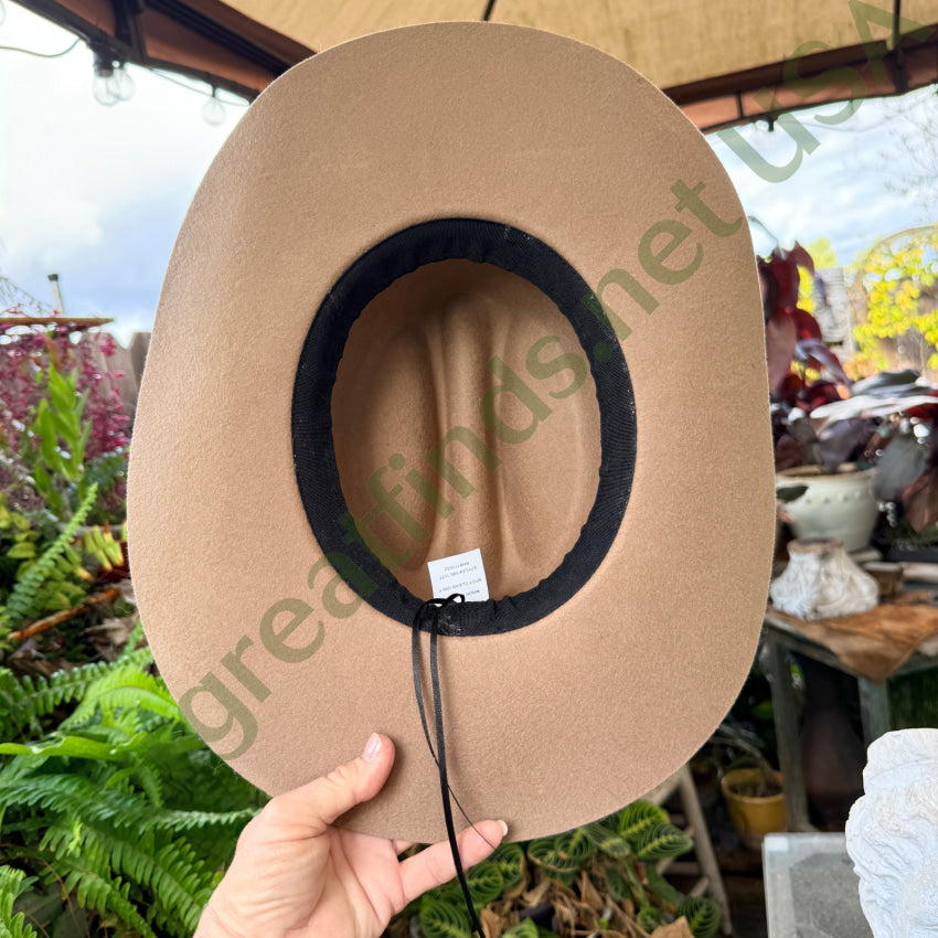 Rancher Hat Bar Tan Cowgirl Hat Adjustable Size cowgirl hat