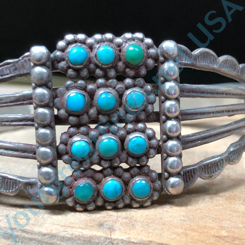 Rare! Antique Navajo Snake Eye Turquoise Bracelet Fred Harvey Era Bracelet