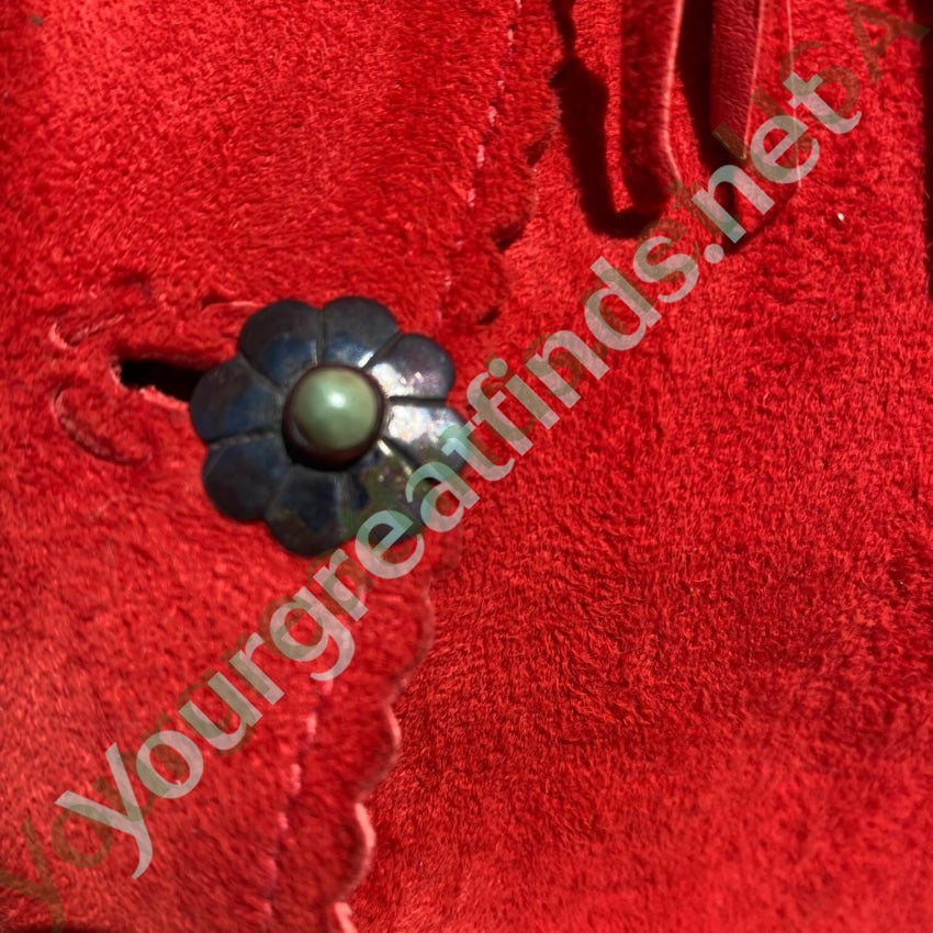 Red Deerskin Suede Beaded Western Jacket Gossamer Wings Yourgreatfinds