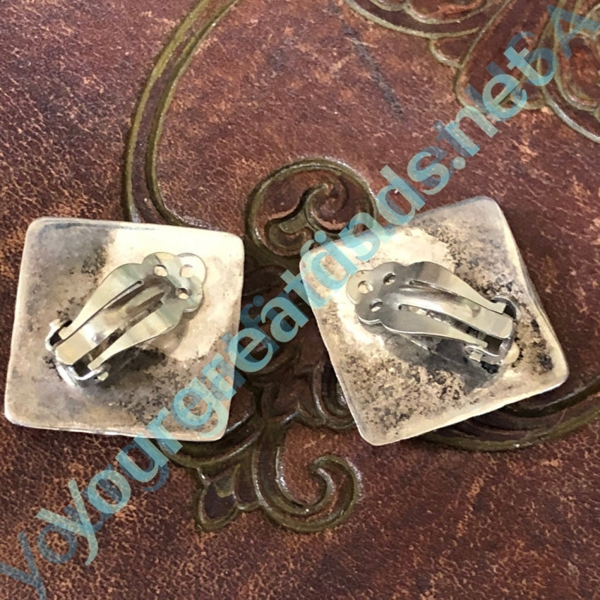 Repoussé Sterling Silver Clip On Pillow Earrings Yourgreatfinds