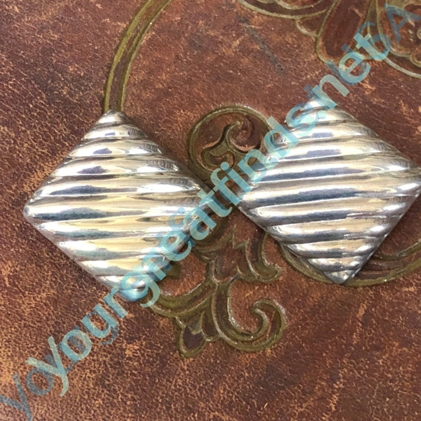 Repoussé Sterling Silver Clip On Pillow Earrings Yourgreatfinds