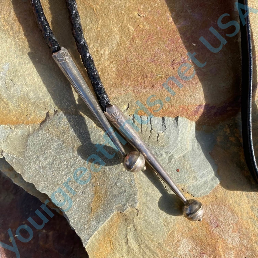 Robert Becenti Jr Navajo Sterling Silver Storyteller Bolo Tie