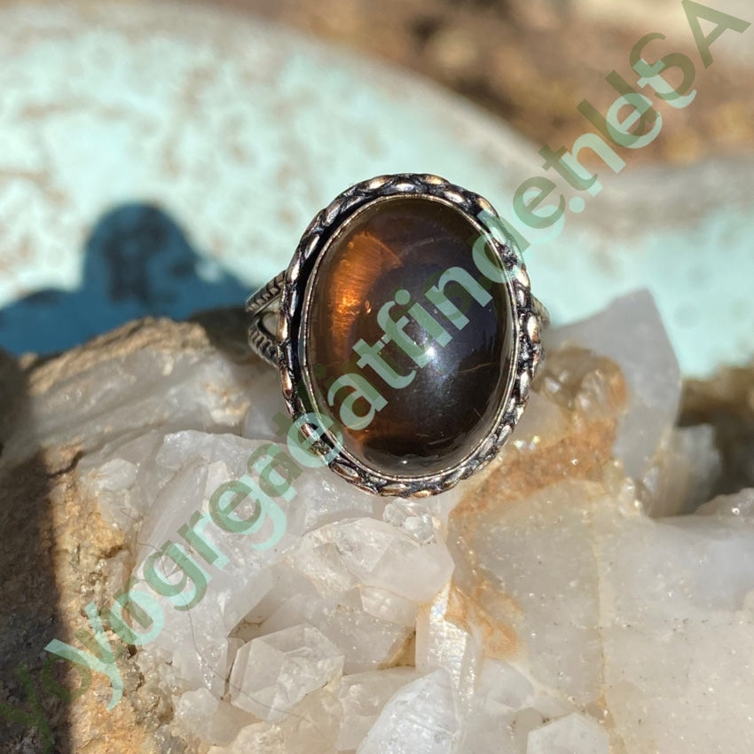 Root Beer Citrine Ring in Sterling Silver Size 7.5 Yourgreatfinds