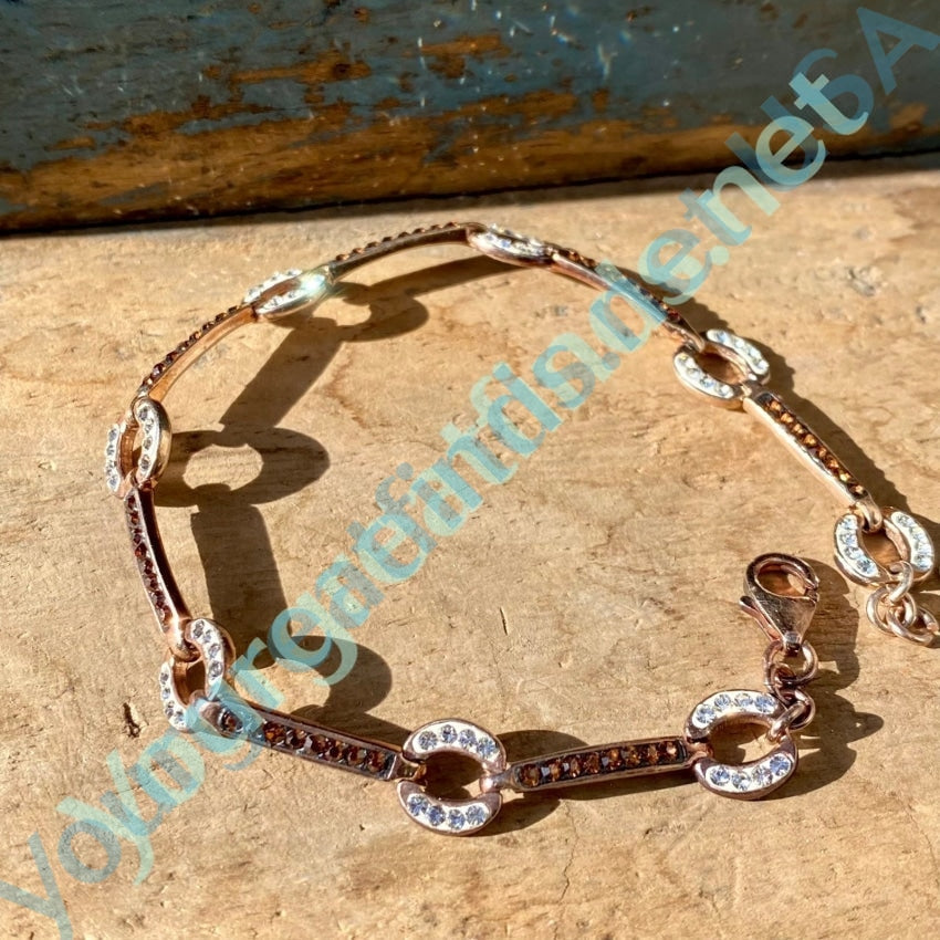 Rose Gold over Sterling Silver Cubic Zirconia Bracelet Yourgreatfinds