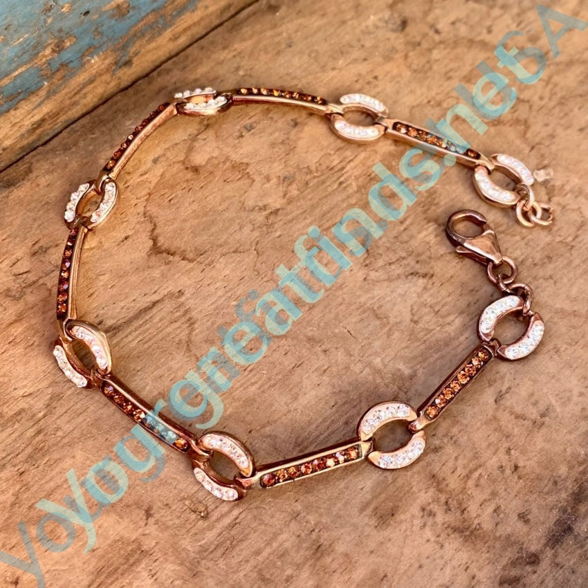 Rose Gold over Sterling Silver Cubic Zirconia Bracelet Yourgreatfinds