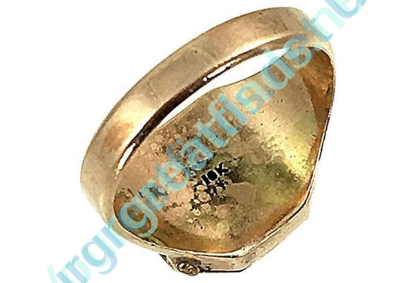 Rose Gold Vinaigrette Signet Ring 10K Yourgreatfinds