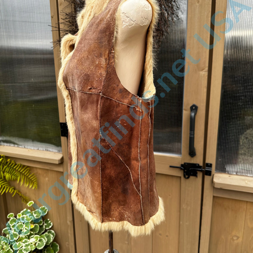 Reversible Rabbit real fur Suede vest on sale