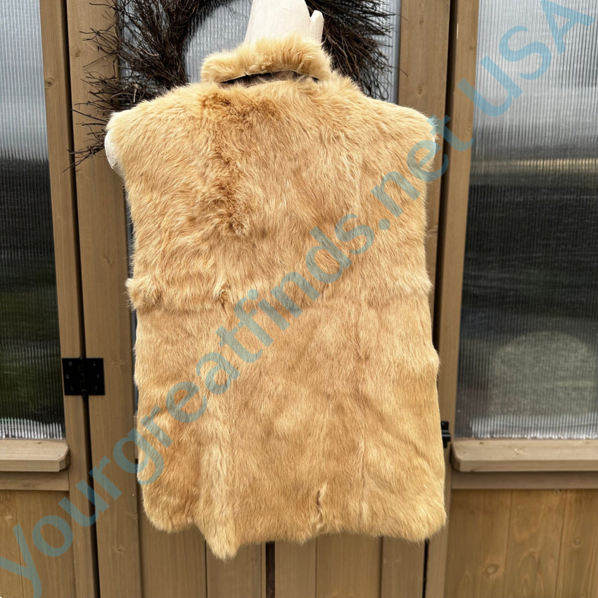Rustic Vintage Rabbit Fur Reversible Vest