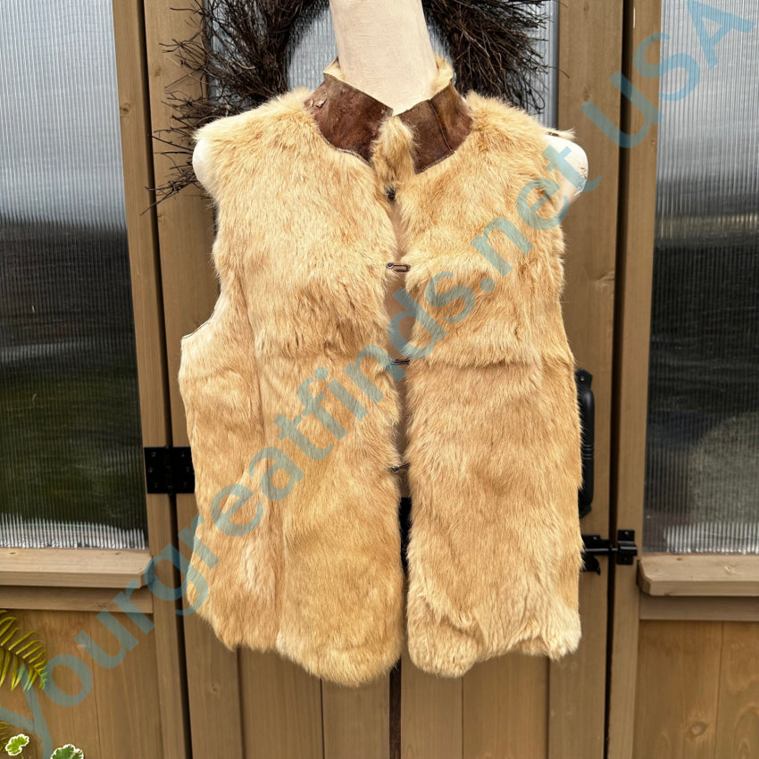 Fur Vest Genuine Rabit on sale Fur Vintage