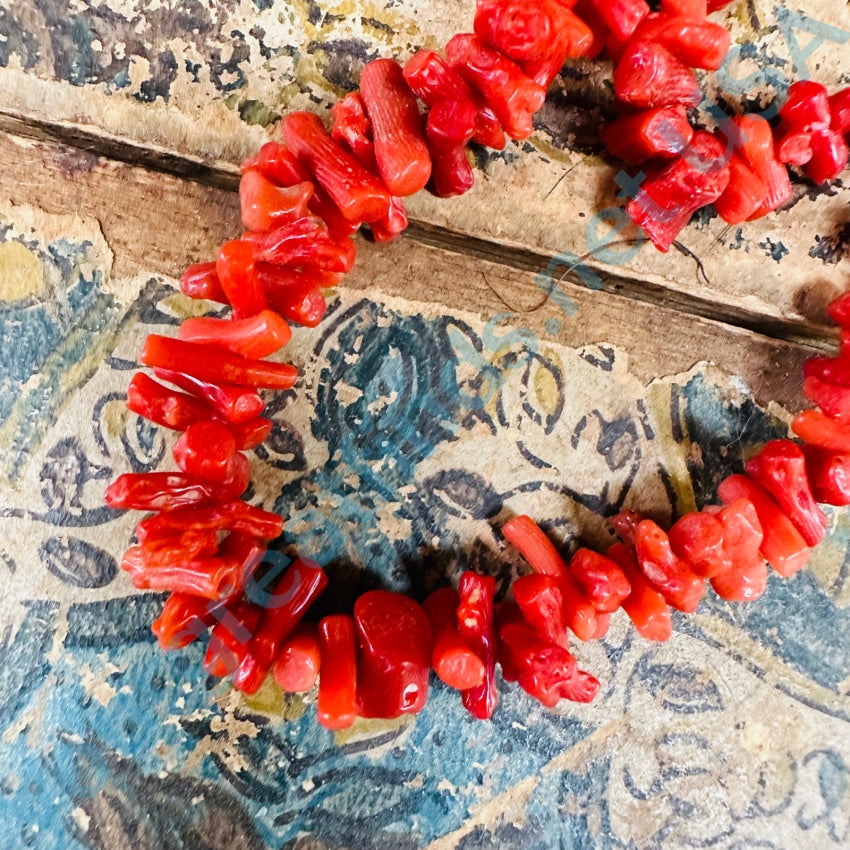 Rustic Vintage Red Branch C0ral Necklace - Yourgreatfinds
