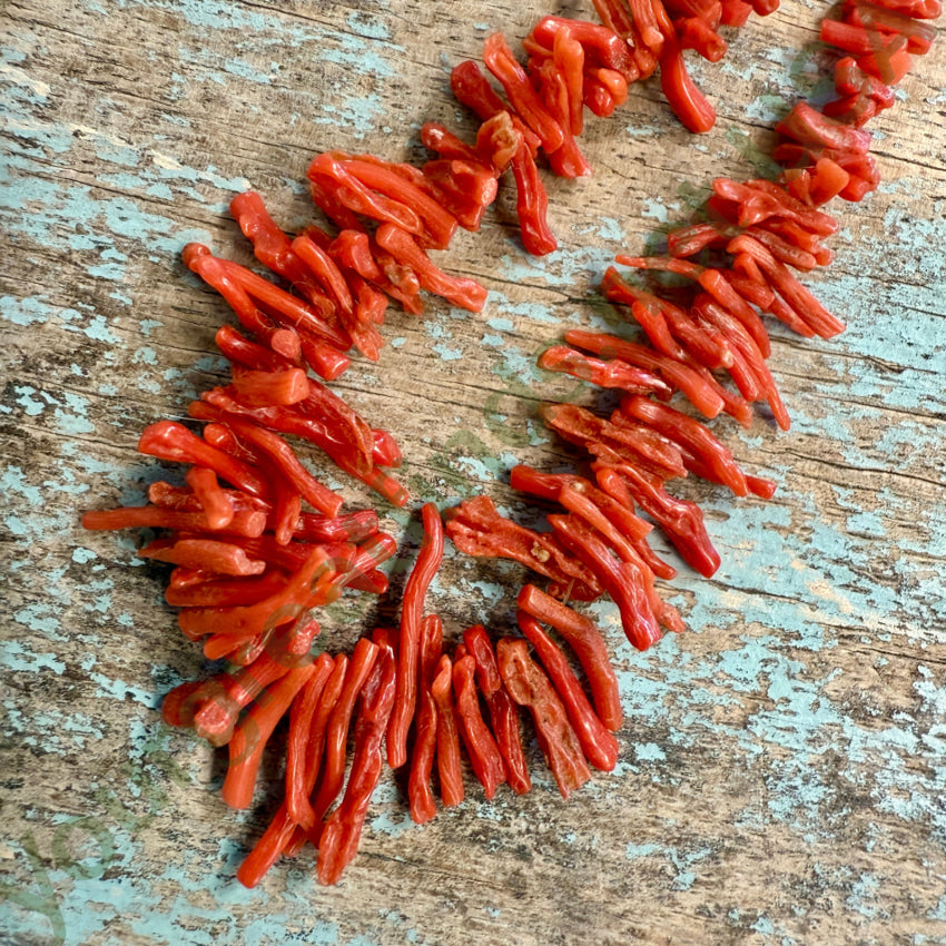 Rustic Vintage Red Branch Coral Necklace necklace