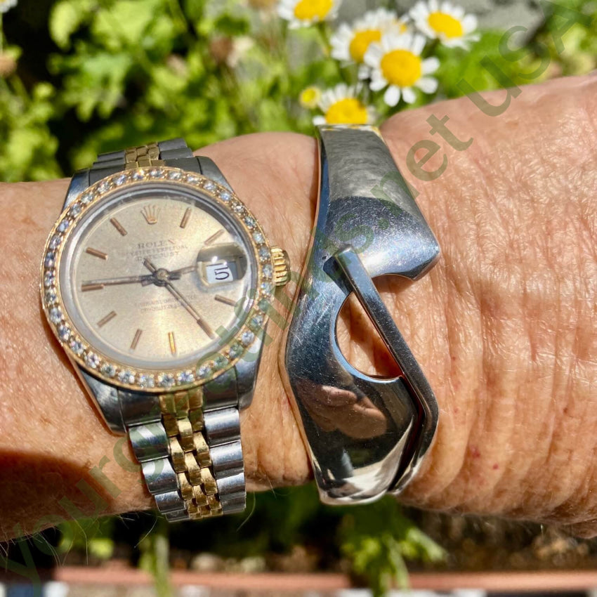 Sigi Pineda Sterling Silver Modernist Bracelet Taxco Mexico