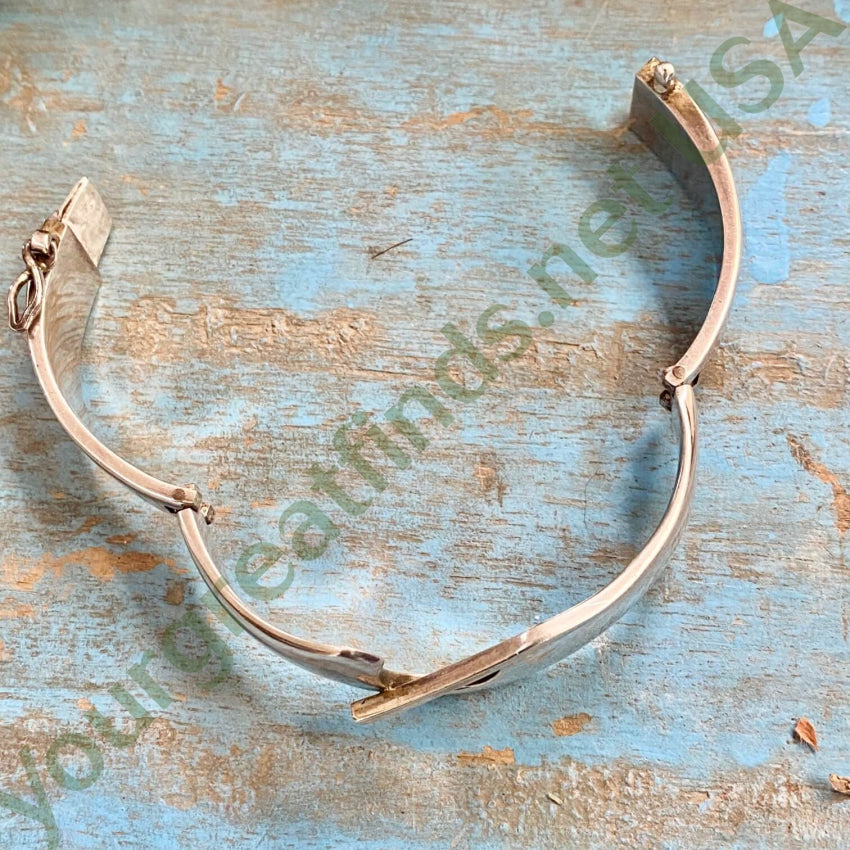 Sigi Pineda Sterling Silver Modernist Bracelet Taxco Mexico