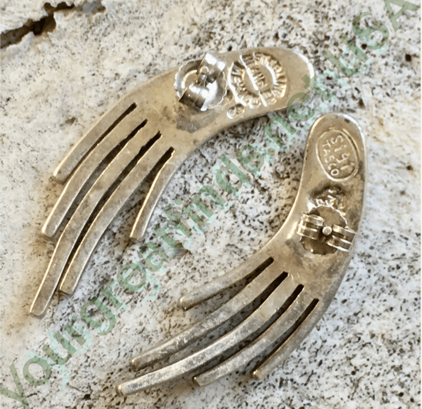 Sigi Tasco Mexico Sterling Silver Earrings Pierce Post Taxco Yourgreatfinds