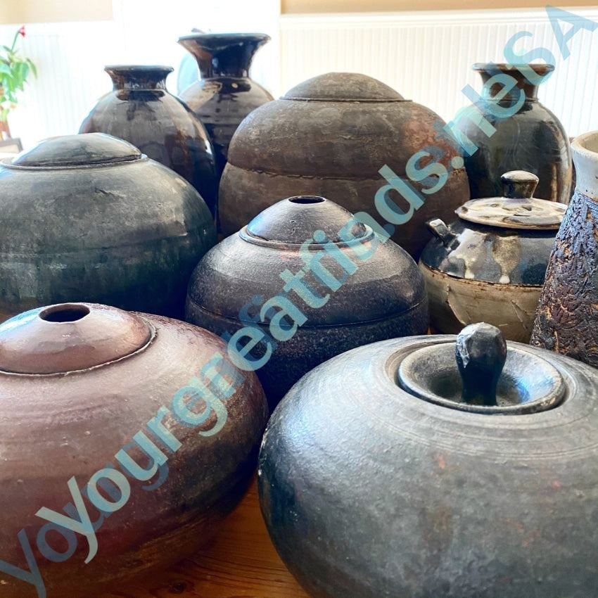 Signed 1983 Studio Stoneware Pottery Vase Yourgreatfinds