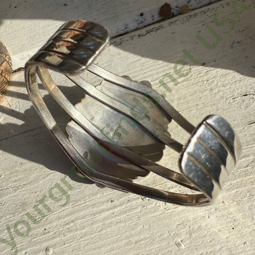 Signed Navajo Bracelet Larimar & Pale Blue Topaz bracelet