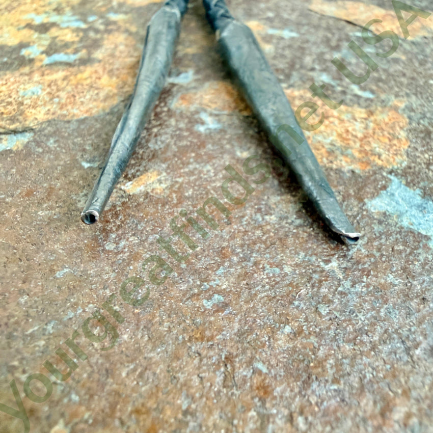 Signed Sterling Silver & 14k Gold Leather Bolo Tie bolo tie