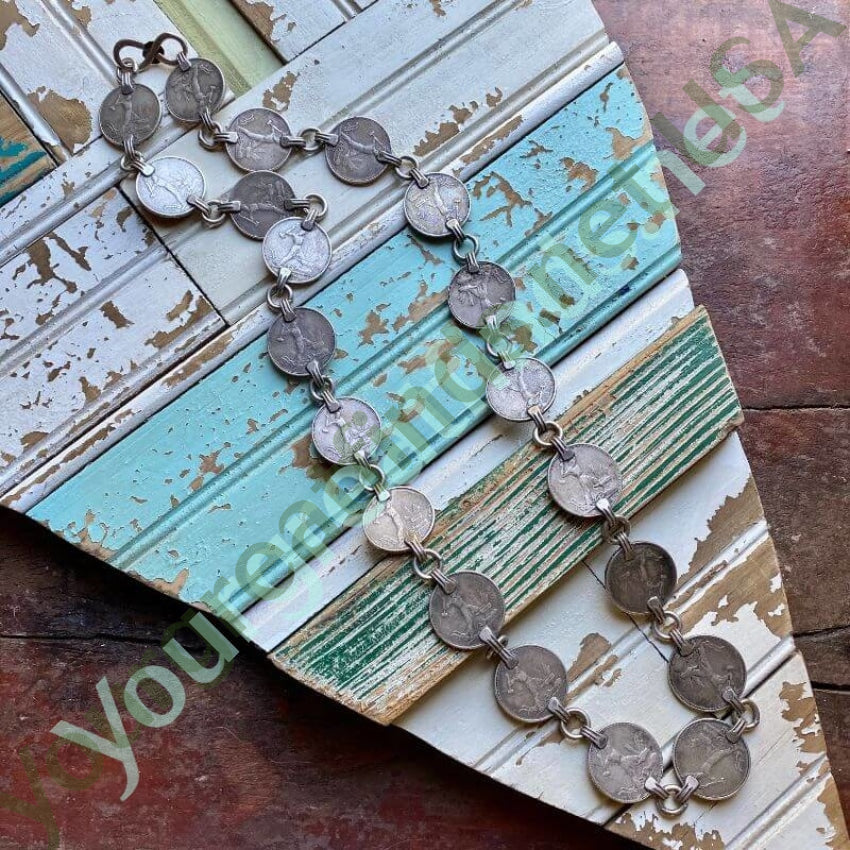 Silver Russian Ruble Coin Necklace or Belt Yourgreatfinds