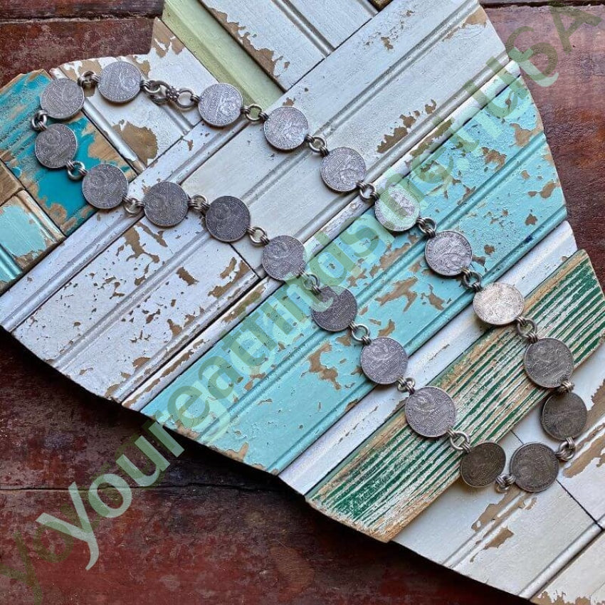 Silver Russian Ruble Coin Necklace or Belt Yourgreatfinds