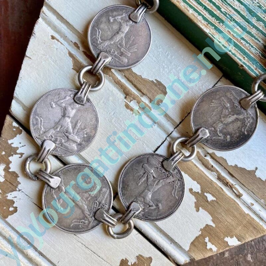 Silver Russian Ruble Coin Necklace or Belt Yourgreatfinds