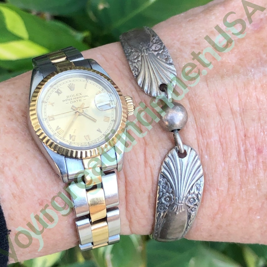 Silver Spoon Bracelet with Bead Accent Yourgreatfinds