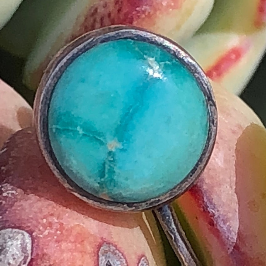 Single Earring Sterling Silver with Turquoise Screw Back Yourgreatfinds