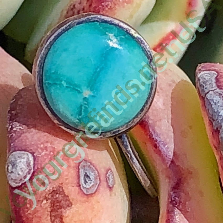 Single Earring Sterling Silver with Turquoise Screw Back Yourgreatfinds