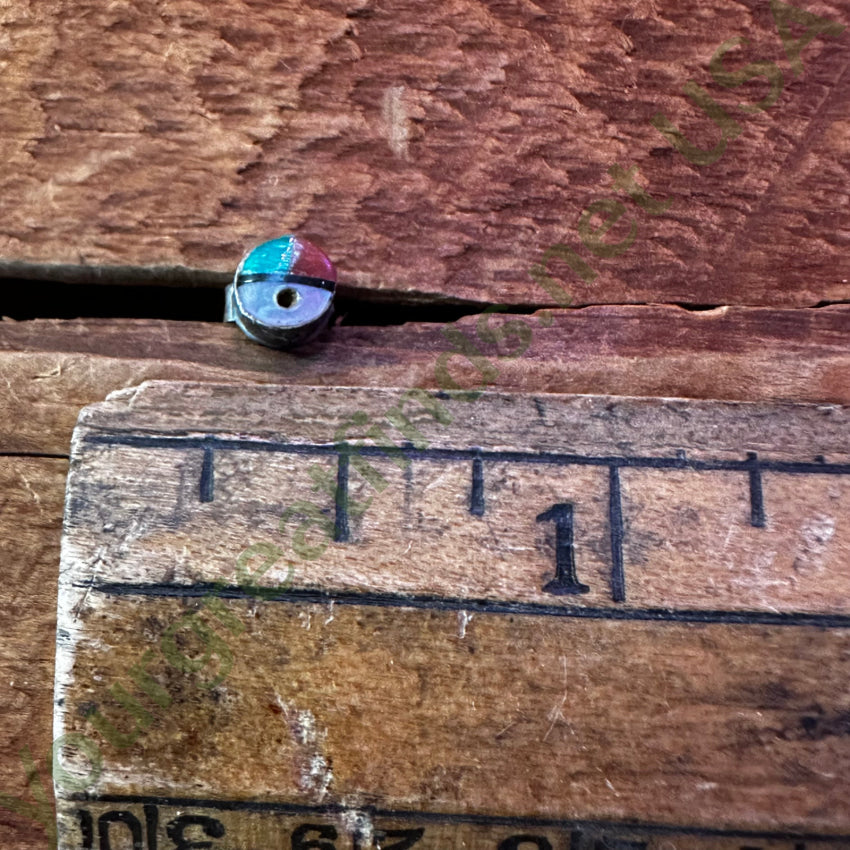 Single Southwestern Sun God Sterling Silver Pierced Stud Earring Earring