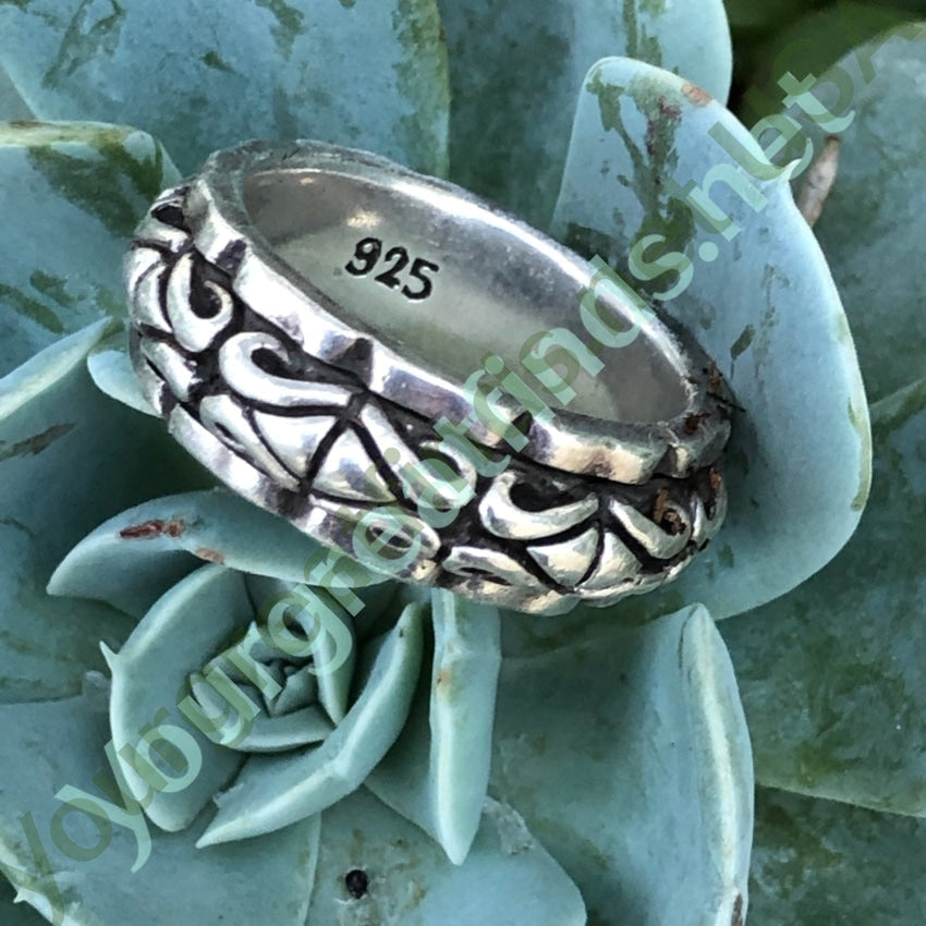 Size 12.5 Sterling Silver Spinner Ring Yourgreatfinds