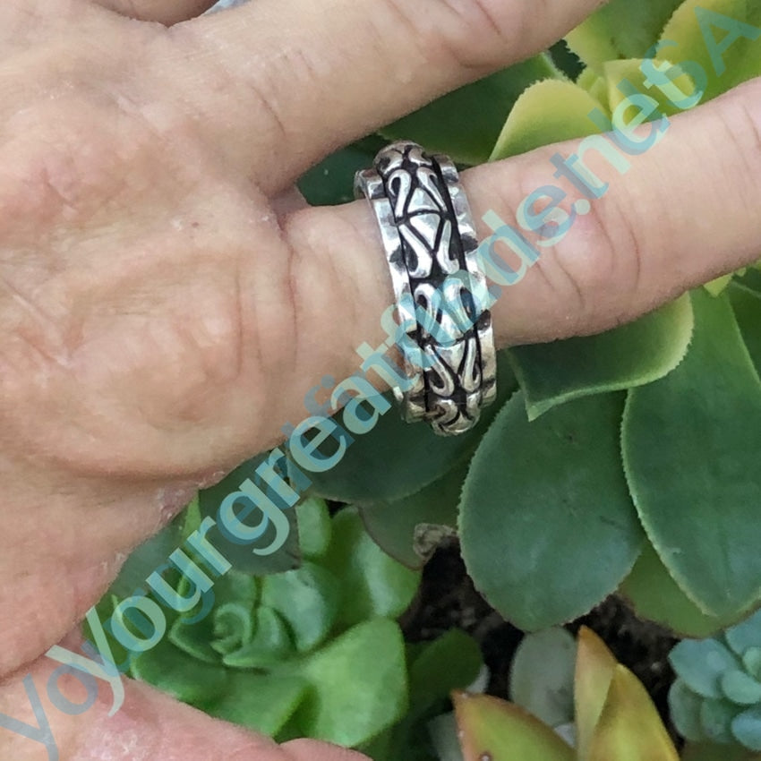 Size 12.5 Sterling Silver Spinner Ring Yourgreatfinds