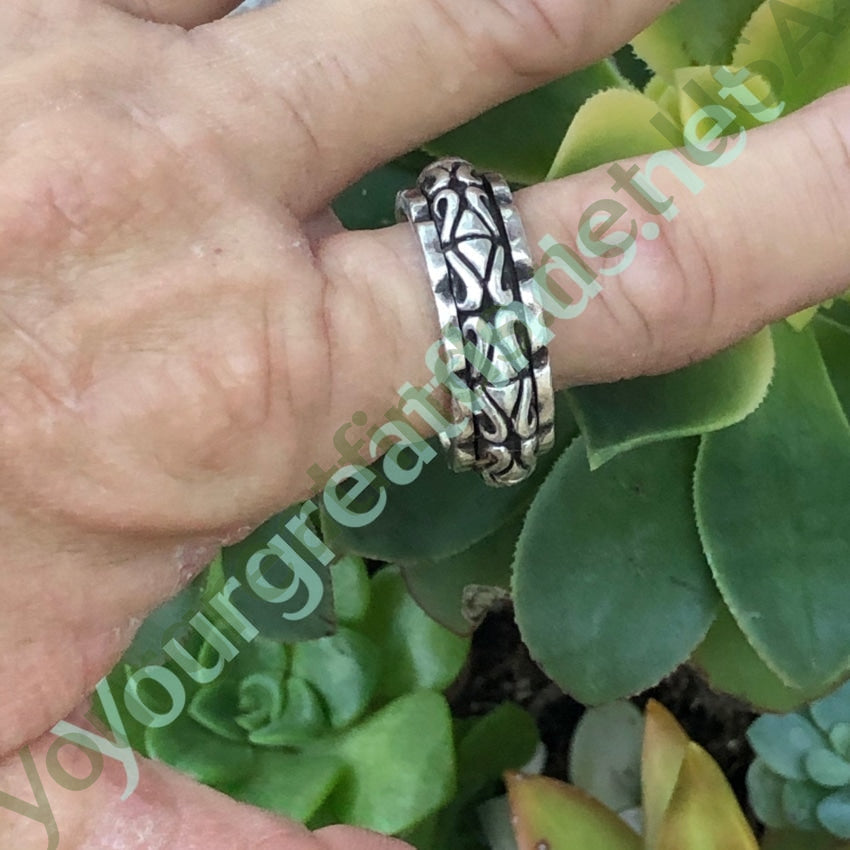 Size 12.5 Sterling Silver Spinner Ring Yourgreatfinds