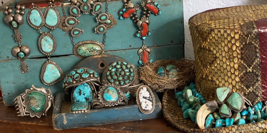 Best Native American Vintage Turquoise Jewelry Sterling Silver Gold