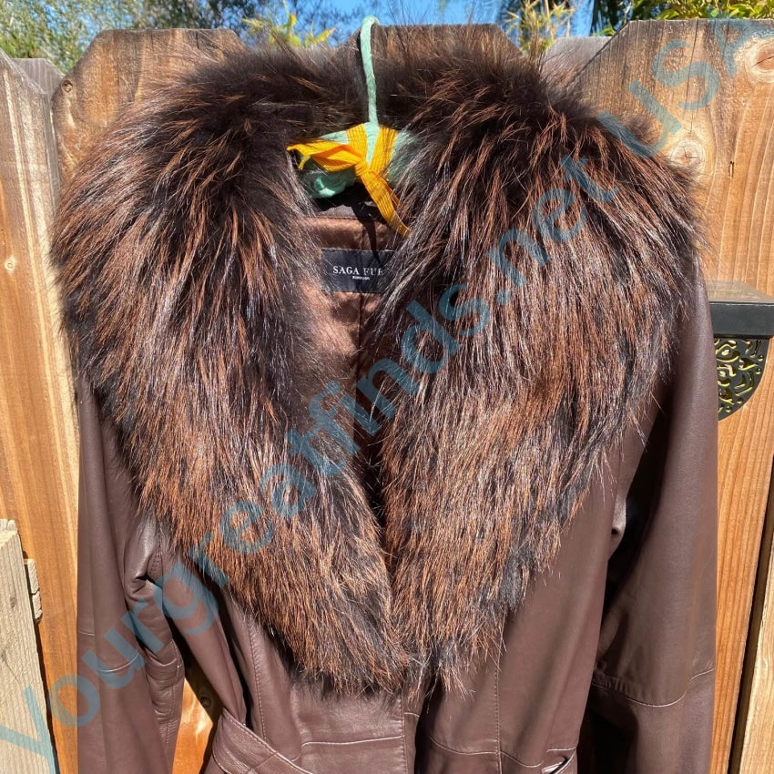 Fur and leather cheapest Coat